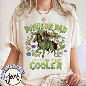 Dungeon Daddy Comfort Colors T-shirt, Dnd Dungeon Dad Shirt, Father's Day Gift Shirt, Like A Regular Dad, Dnd Father Shirt, Father's Day Dnd