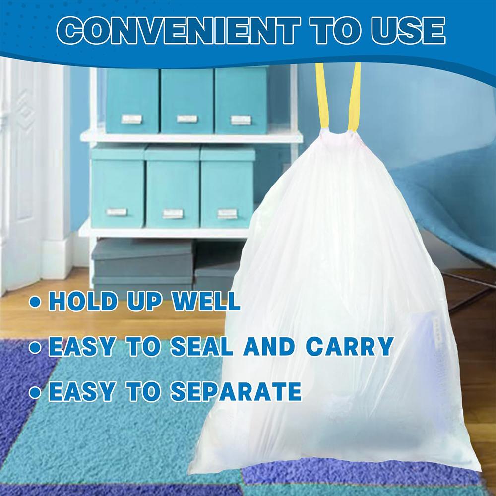 2 Bags Of 180 Pieces 8 Gallon Lemon Aroma Expandable Drawstring Plastic MultipurposeDisposable Garbage Bags-Super Strong, Leak-Resistant, Odor-Proof For Bedroom, Kitchen,Living Room, Outdoor, And Toilet Use - Convenient And Sanitary Waste Solution