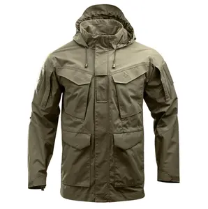 【DRAGON TOOTH】Tactical Combat Trench Coat Attached Hood Windproof Thermal Outdoor Casual Spring Fall for Men