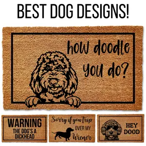 Dog Doormat, How Doodle You Do, Funny Dog Doormat, Dog Welcome Mat, Dog Door Mat, Funny Doormats, Welcome Mat