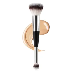Dual-Ended Powder & Concealer Brush, 2 in 1 Contouring Foundation Brush for Makeup Flawless  BEAUTYFACTOR