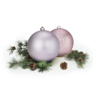 Every Day is Christmas 2ct 20cm/7.9" Ornaments, Shatterproof Christmas Tree Ornaments Set, Christmas Balls Decoration Traditional