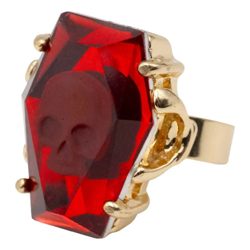 Elvira Coffin Jewel Red Ring Jewelry