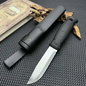 1 outdoor multi-functional straight knife, high-hardness knife, household convenient fruit knife, multi-functional knife suitable for camping and barbecue, deboning knife, black