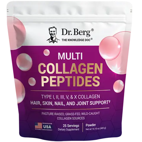 Multi Collagen Peptides – 15.5 g per serving – Grass-Fed, Pasture-Raised, and Wild-Caught Sources – 25 servings
