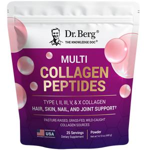 Multi Collagen Peptides – 15.5 g per serving – Grass-Fed, Pasture-Raised, and Wild-Caught Sources – 25 servings