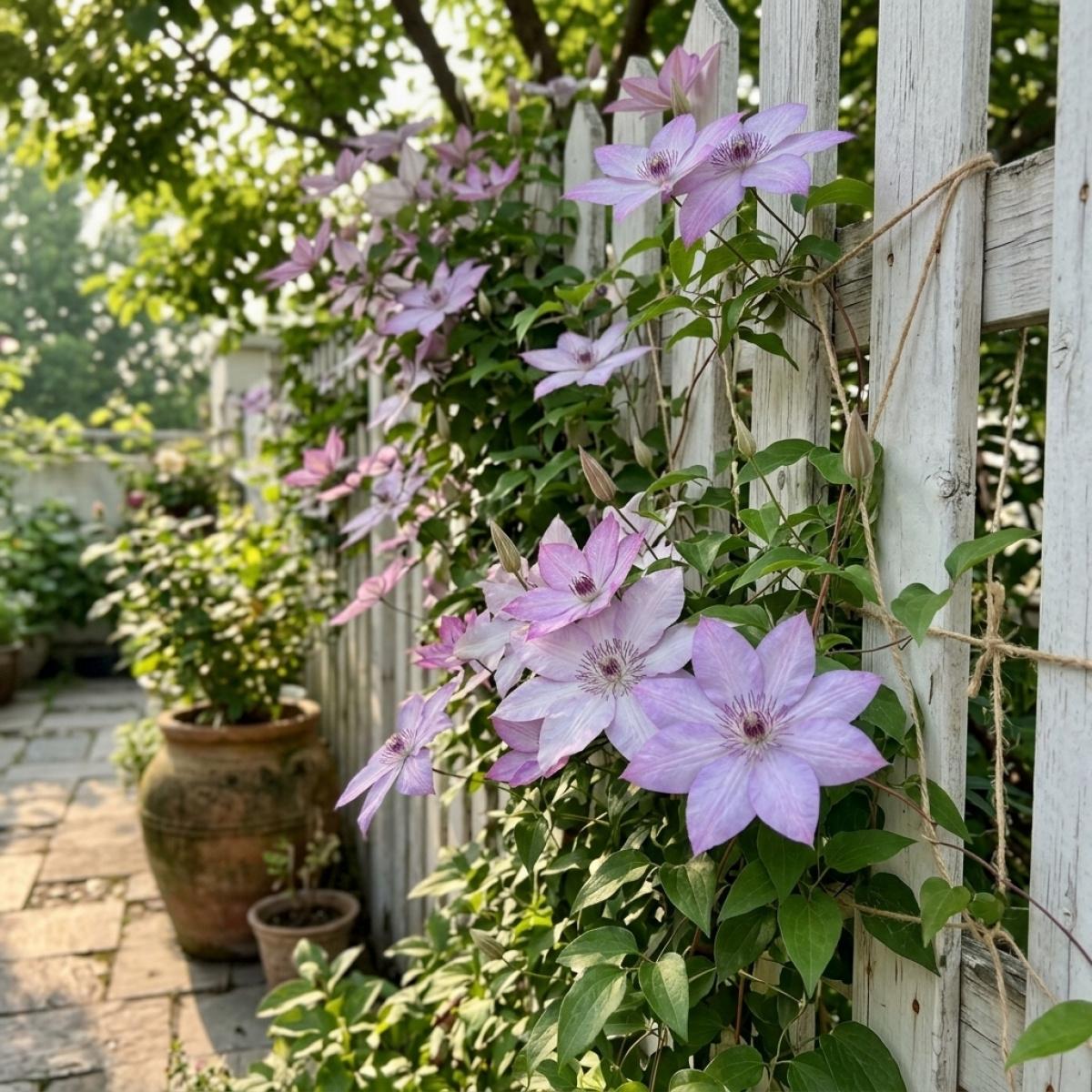 Non GMO Clematis Flower Seeds Home Garden Climbing Plant No Special Care Required Fast Germination Beautiful Blooms for Balcony Yard Decoration