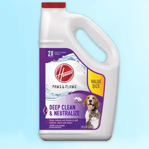 Paws & Claws Carpet Cleaner Solution 128oz - for Pet Stains, Hoover, 128 Ounce
