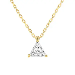 Zircon triangle pendant simple necklace geometric daily versatile necklace couple gift party jewelry