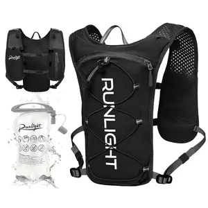 Runlight Hydration Running Vest with 1.5L Water Bladder,Lightweight Zipper Breathable Running Backpack,Adjustable Sport Bag Vest,Sport Gear for Running Jogging Hiking Cycling Marathon Outdoor