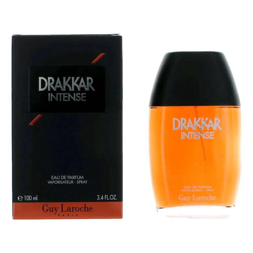 Drakkar Intense by Guy Laroche, 3.4 oz EDP Spray for Men, Rosemary, Patchouli, Men's Fragrance, Woody Herbs, Spray Bottle