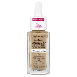 wet n wild Barefocus, Niacinamide Skin Tint, 1116089 Fair Beige, 1.08 fl oz (32 ml)