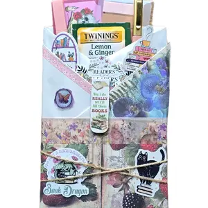 Scrapbook Style Blind Date with a Book - Standard Edition Vintage with annotation supplies, unique Romance Books Gothic, floral, botanical.