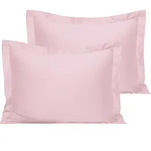 NTBAY 2 Pack Soft Cotton Pillow Shams - 500 Thread Count Egyptian Cotton Sham Covers, Soft and Breathable