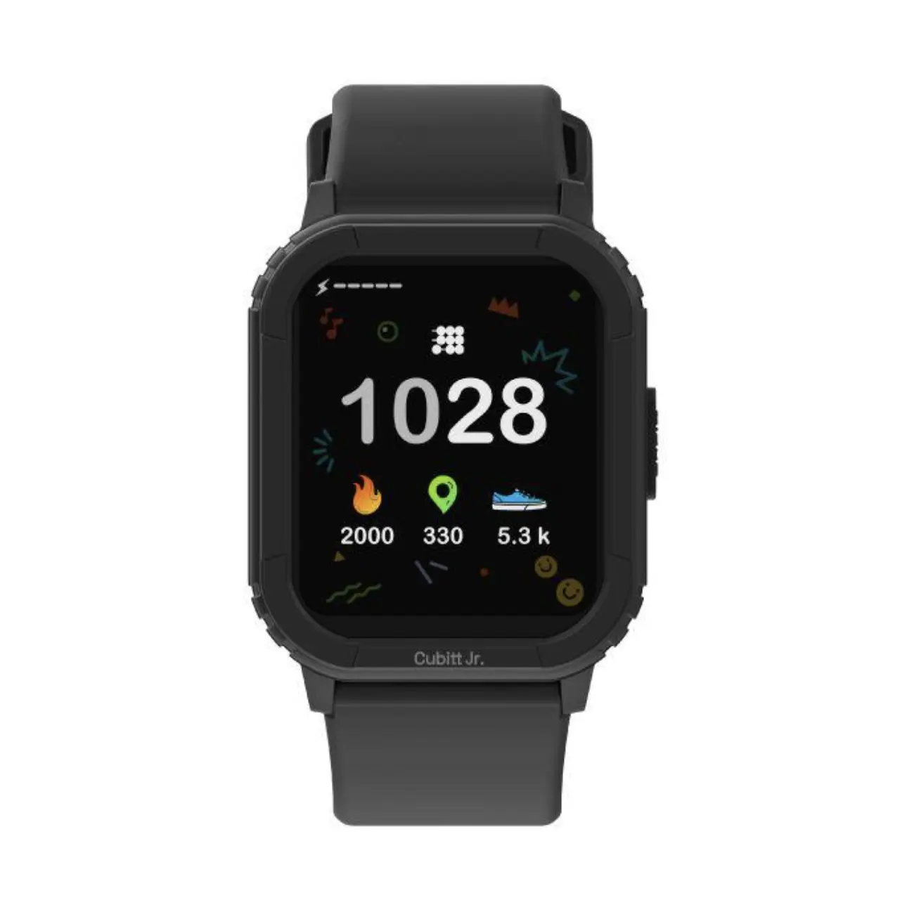 Cubitt Jr. Smartwatch for Kids: 8 Games, 10 Alarms, 8+100 Watch Faces, Parental Controls, 6 Sports Modes Colorful Devices