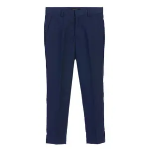 Gioberti Boy's Flat Front Dress Pants, Royal Blue, 10