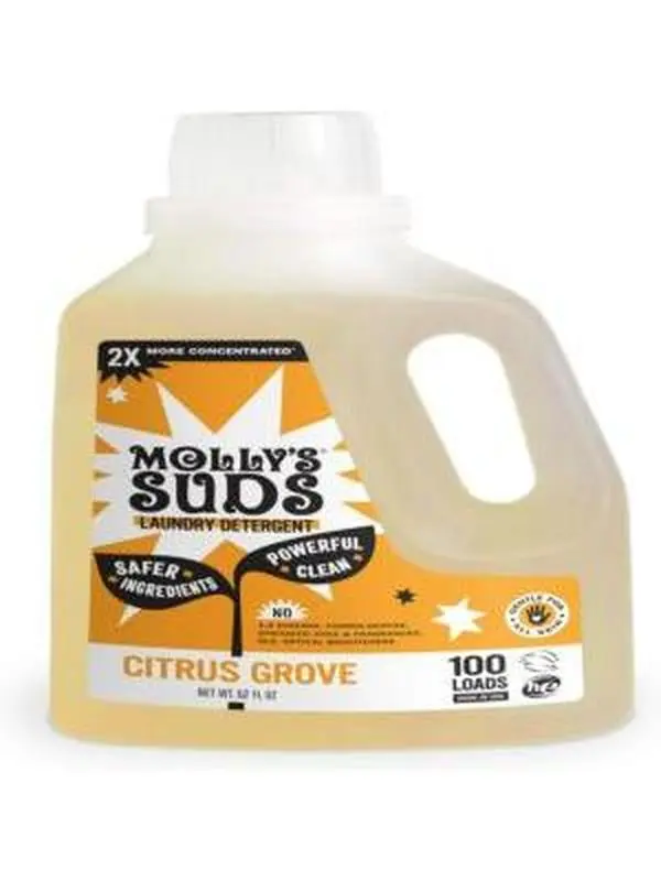 Household Laundry Detergent - 2x Concentrated High-Efficiency (HE) Liquid Soap for Sensitive Skin, Citrus Grove Scent, 100 Loads