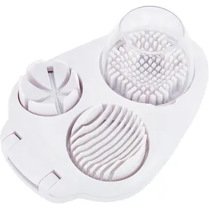 Egg Dicer for Hard Boiled Eggs, Egg Cutter with Slicing, Dicing, Striping Functions, Includes Storage Box for Kitchen Organization, Easy to Clean and Use