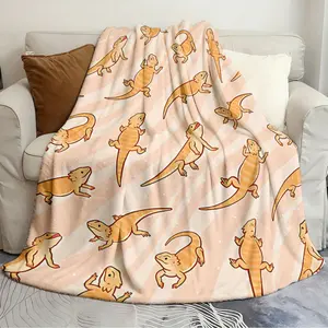 Creative and Unique Throw Blanket Bearded Dragons Fresh and soft blanket Home bedroom and living room decor Decorative Giftable Blankets