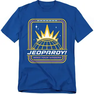 Jeopardy Champion Unisex Adult T Shirt, Royal