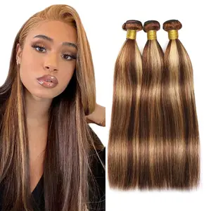 SDDRSRA 4/27 Straight Human Hair Bundles 26 28 30 Inch 12A Unprocessed Brazilian Virgin Hair 1 3 4 Bundles Natural Black Color for Women Real Human Hair Deals Extensions