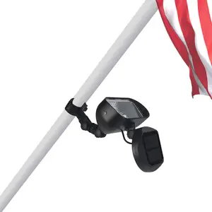Flag Pole Light Solar , Solar Flagpole Lights with 4 Ultra Bright Led, Adjustable Outdoor Flag Light, Ip65 , Suitable for Outdoor 1 "-1.5" Diametre 6Ft Flagpoles