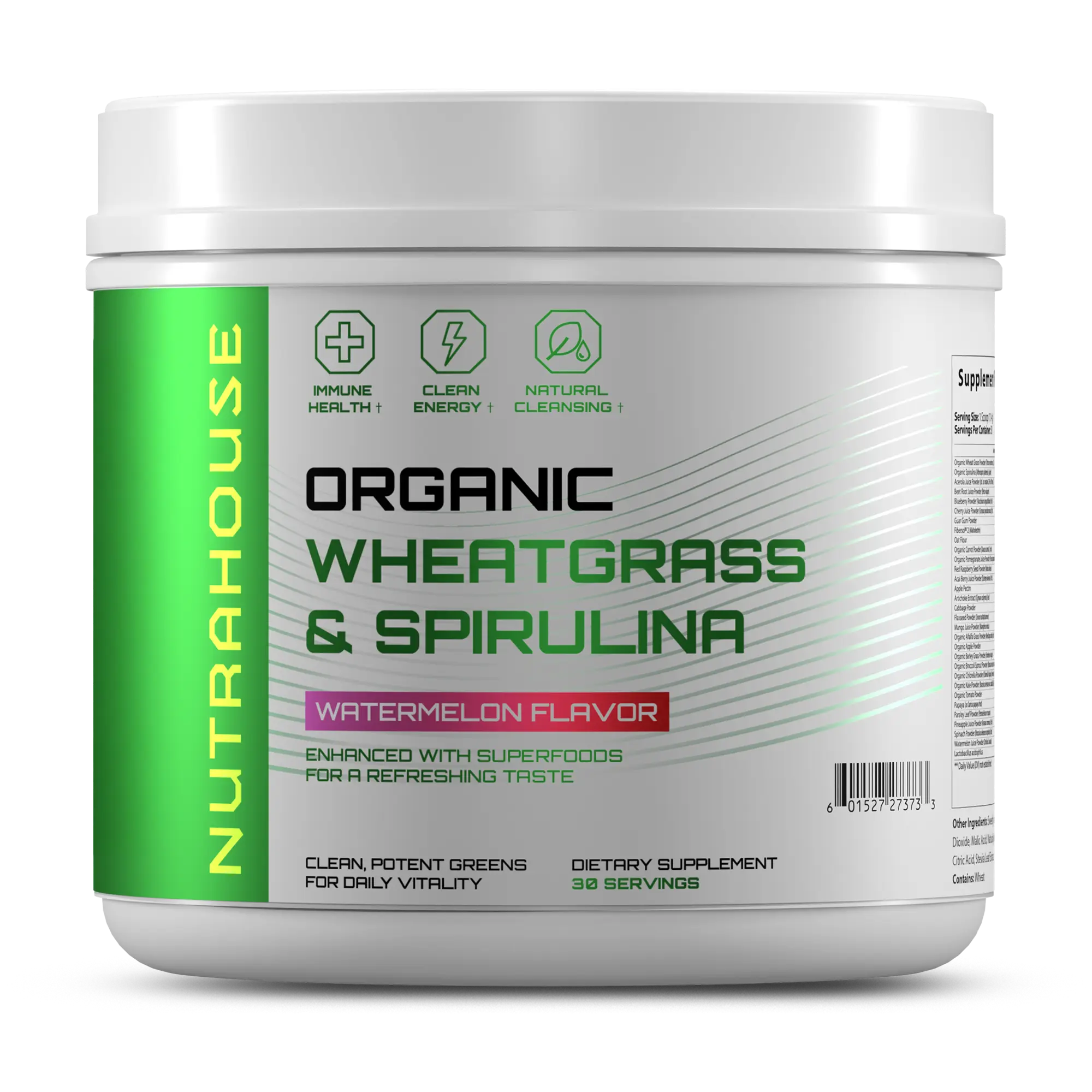 Performance Greens: Organic Wheatgrass & Spirulina