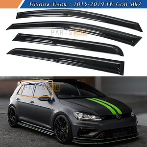 For 2015-2019 VW MK7 Golf7 R GTI Wavy Mugen Style Window Visors Rain Guards