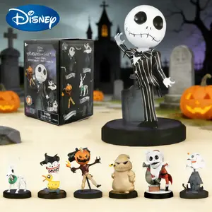 1PC Disney Officially Licensed The Nightmare Before Christmas Blind Box Christmas Collectible Figure Jack Skellington Zero Oogie Boogie Pumpkin King Santa Jack Series