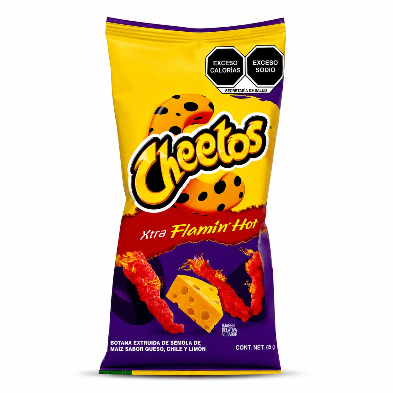 Cheetos Xtra Flamin' Hot Cheese, Chili & Lime Corn Snack 55g (1.94 oz) – Imported from Mexico