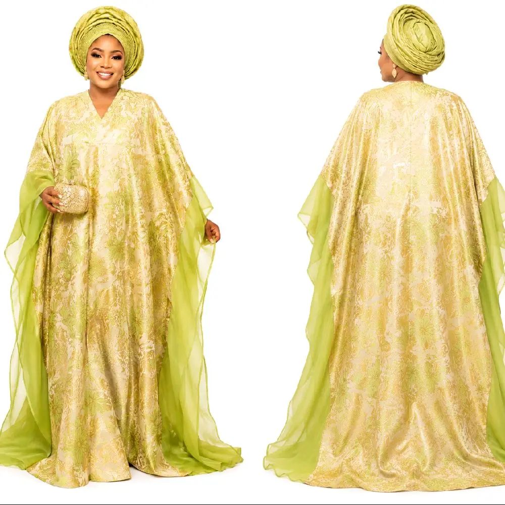 Alisha Luxury Royal Party Brocade  Gown one Size