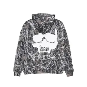 Unisex G59 Skull Camo Graphic Hoodie for Men & Women – Outdoor Streetwear Hoodie, Everyday Casual Application, Soft Cozy Fabric, Adjustable Drawstring Hood, Large Back Skull Print, Durable Fade-Resistant Print