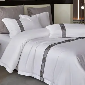 3pcs Pure White Hotel Bedding Set, Soft Bedding Sets, Faux Cotton Soft Comfort, Includes 1 Duvet Cover and 2 Pillowcases, Breathable and Comfortable