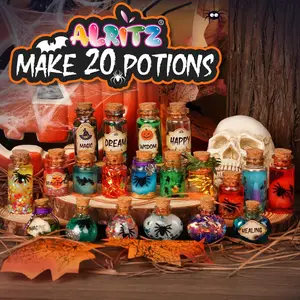 Alritz Mystery Potion Kit for Kids,DIY 20 Magic Mix Witch Bottles,Creative Christmas Decorations & Birthday Gift Toys,Magic Workshop Craft Kit for Girls & Boys Ages 6+