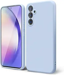 Phone Cases for Samsung Galaxy A54 Phone Case Liquid Silicone, Cute Thin Slim Soft Rubber TPU Plain Smooth Gel Cover for Women Girl, Matte Solid Protective & Shockproof