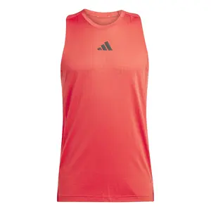 adidas Mens Airchill Crew Neck Athletic Tank  Casual - Red