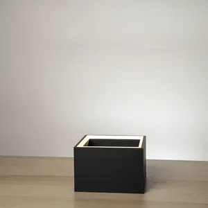 Moderne | Small Square Table LED Planter - Charcoal Black