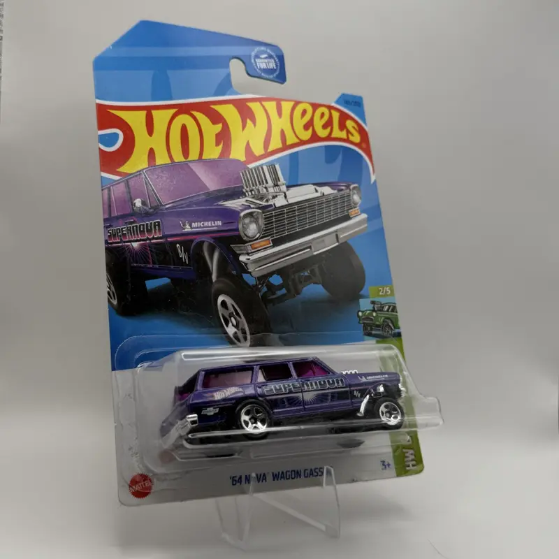 Hot Wheels '64 N-VA Wagon Cass - Purple & Black - 2/5 Series  - Collectible Model Car diecast mainline