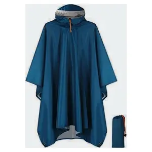 STANDARD GOODS Hooded Rain Poncho for Adults Waterproof Lightweight Rain Coat for Men Women Reusable Rain Jacket for Emergency Outdoor