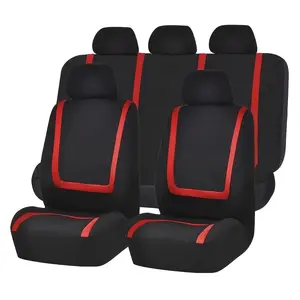 Car Seat Covers Set, Easy Clean Car Interior Accessories, 2 Front Seats + 1 Rear Backrest Cover + 1 Cushion Cover + 5 Headrest Covers