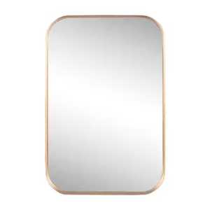 Aleria 24 in. W x 36 in. H Medium Rounded Rectangular Metal Framed Wall Mounted Mirror Aleria 24 in. W x 36 in. H Medium Rounded Rectangular Metal Framed Wall Mounted Mirror
