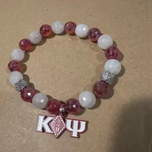 Red and white Kappa Alpha Psi bracelet