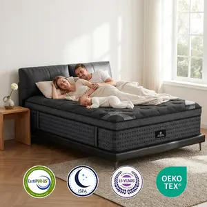 【Foundation Series】Fansace 12/14/16 inch California king size spring mattress in a Box,Medium Firm Mattresses with Gel Memory Foam & pocket spring,nectar mattress  100-night trial queen bedroom Hybrid Memory Foam Mattress Set beds  mattress  included