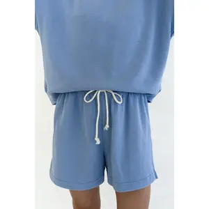 Sunkissed Rope Drawstring Shorts in Bahama Blue