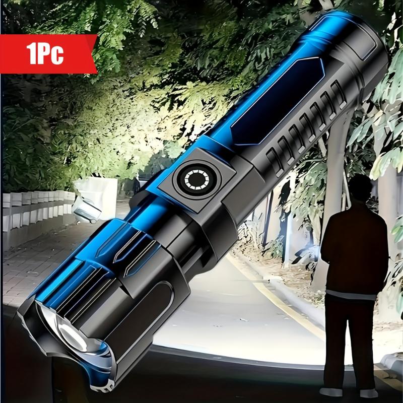 outdoors 1pc Ultra-Bright USB Rechargeable Flashlight with Adjustable ...