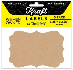 Kraft Pantry Peel & Stick Writeable Labels 5 Pack