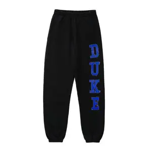 Duke University Joggers, College Letter Sweatpants, Black Athletic Pants, Unisex Casual Streetwear for Men and Women - Blue Varsity Style Bottoms, Trendy Top Sweatpants, Unisex Cotton Graphic Casual Sweatpants, Gift For Fan, Men and Women, Best Gift SS