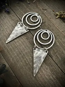 Boho Silver Dangle Earrings