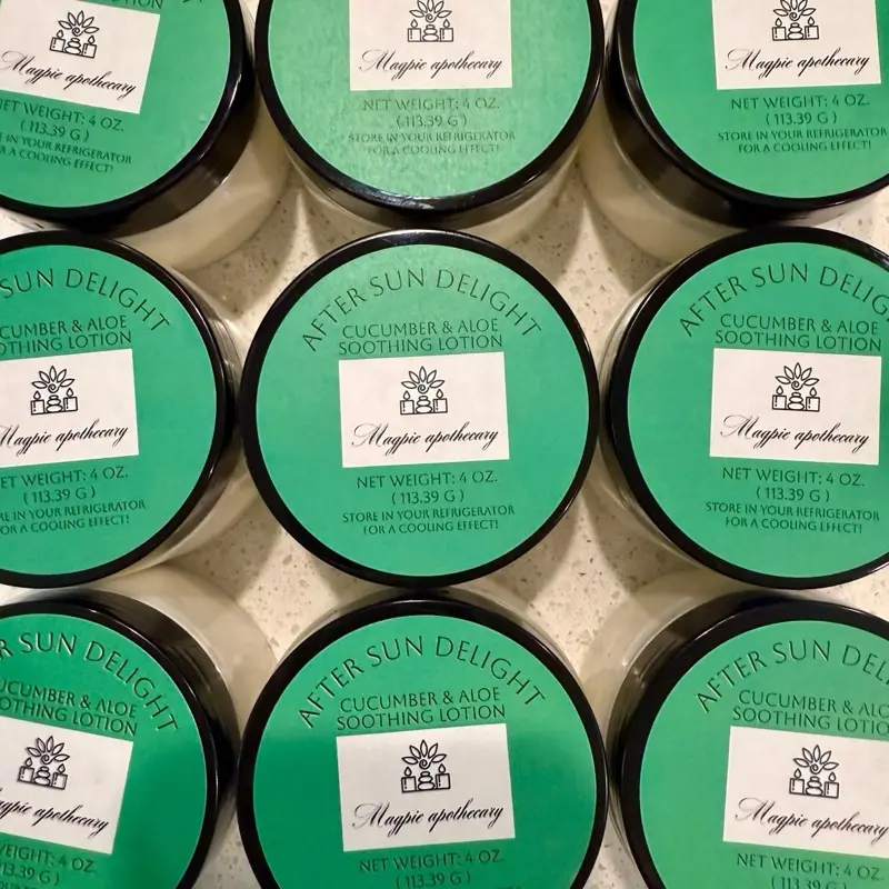 After Sun Delight: Soothing Aloe and Cucumber Lotion