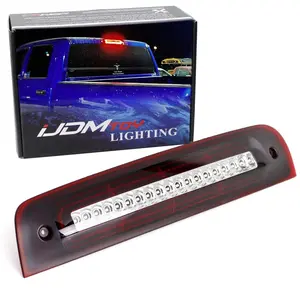 iJDMTOY Dark Red Lens Race Car Style Strobe LED High Mount Third Brake/Clearance Light Assembly For 2010-2018 Dodge RAM 1500, 2010-19 RAM 2500 3500